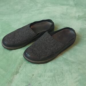 Chaco Women's Open Back Slip On Leather Felt Clog 9.5